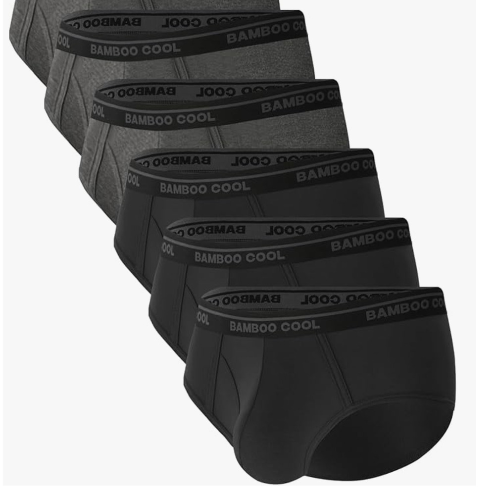 Bamboo Cool Mens Underwear Classic Briefs Breathable 5 pairs Tag Free Sz XXL